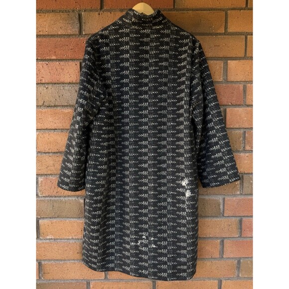 Dusan Wool/ Silk Blend Tweed Coat Size XL Made In Italy *holes - Picture 2 of 16